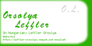 orsolya leffler business card